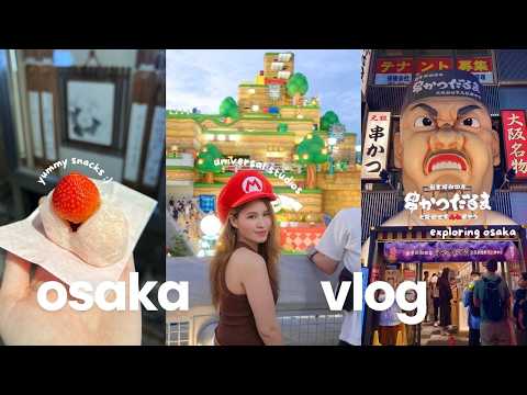 osaka travel vlog 🇯🇵 dotonbori street food, universal studios, hidden gems, desserts