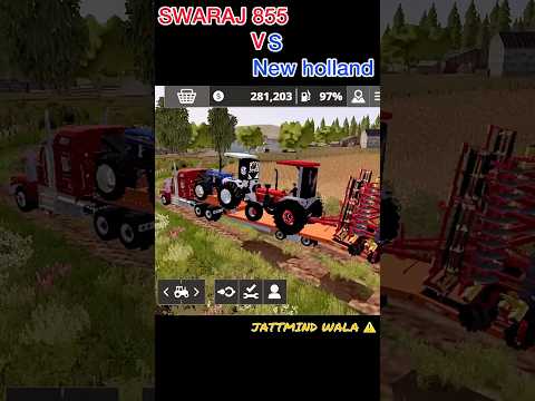 New holland 3630 VS Swaraj 855 pull disks fs20 gaming video #fs20 #game #short #swraj855 #newholland