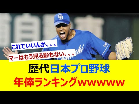 歴代日本プロ野球年俸ランキングwwwwwwwww【ネット反応集】