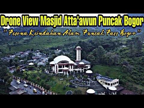 Drone View Masjid Atta'awun Puncak Bogor