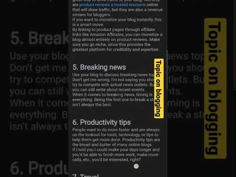 Topics for blogging #blog #blogger #myvlog