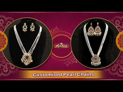 Customised Rice Pearls Chains | 1Gram Gold Jewellery | Ambica Fashion Jewellery