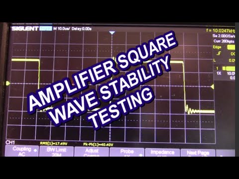 Square wave stability tests for audio amplifiers