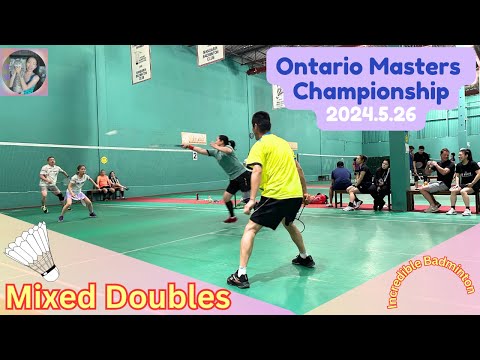 Ontario Masters Championship --Mixed Doubles  45+  Janet/Jing &  Dongxia/Ken 安省羽毛球 MASTERS 超精彩混双