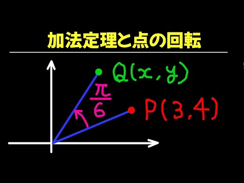 加法定理と点の回転【数II 三角関数】