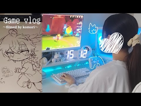 【Game vlog】原神オタクのナタ満喫の旅🔥/久々のお絵描き🎨