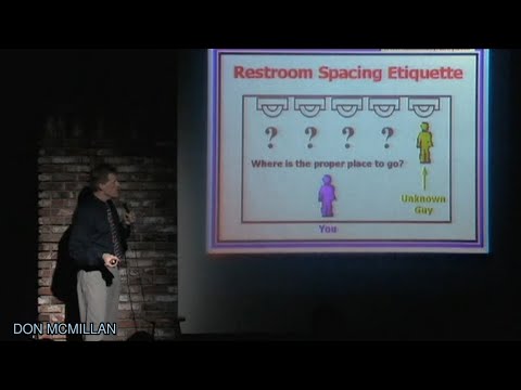 Restroom Spacing Etiquette | Don McMillan Comedy