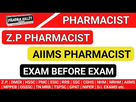 Z.P. Pharmacist exam preparation | AIIMS Pharmacist exam preparation @MANISH06