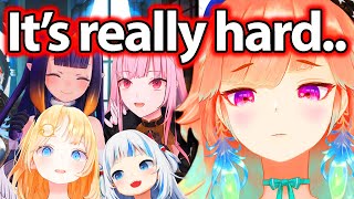 Kiara Explains Why Full Myth Collab is Hard To Do Now 【Hololive EN】