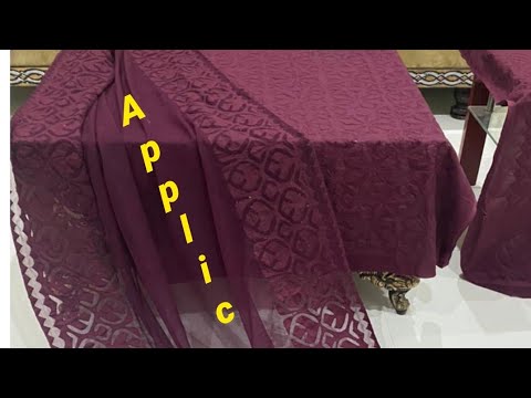 purple lawn dress 2021 , Applic lawn designs