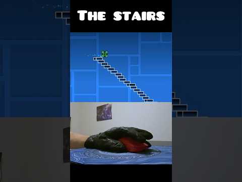 Falling down the stairs in Geometry Dash