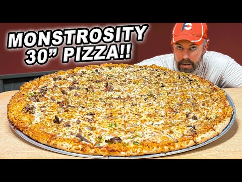 Andy’s 30-Inch “Monstrosity” Pizza Challenge in Albertville, MN Feeds 10-15 Adults!!