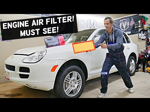 How To Replace Engine Air Filter Porsche Cayenne 2002 2003 2004 2005 2006 2007 2008 2009 2010