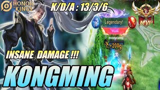 KONGMING Assassin Insane Damage! Honor of Kings (HOK) best build item new buffed hero | pro player