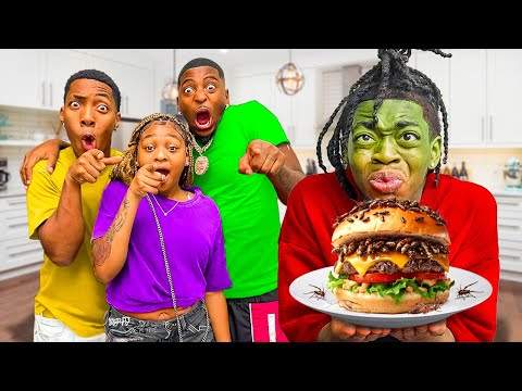 WE PUT CRICKETS IN JASON HAMBURGER…..👹🤣 **He Got Very Upset**