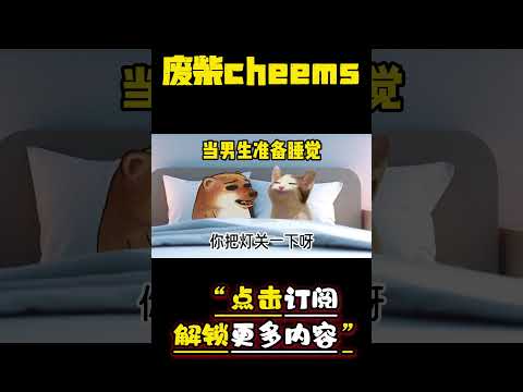 当男朋友准备睡觉时 #cheems #情侣 #爱情 #搞笑 【废柴cheems】