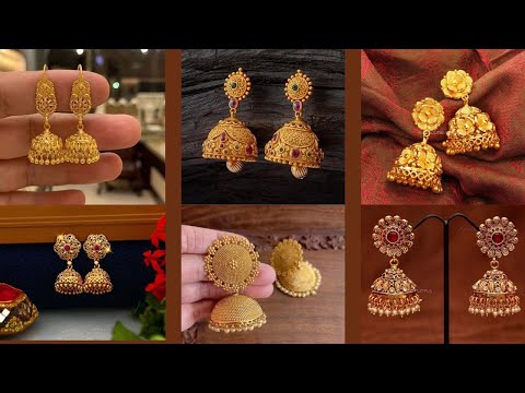 Beautiful and stylish gold jhumka designs | latest artifical jhumka designs photos