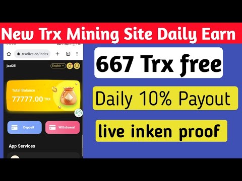 New TRX/Usdt Mining Site | Best Earning Website | Free TRX Mining Site | Usdt Mining Site