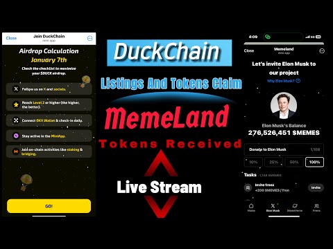 🔥 MemeLand New Update Tokens Claim 😱 !! DuckChain Tokens Received & Claims !! Live MemeLand Tokens🥳