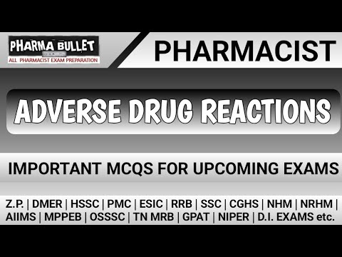 DMER Pharmacist exam questions | Adverse Drug Reaction MCQS | ADR Previous year questions