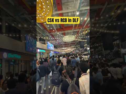 Chennai super kings vs Royal challengers Bangalore match in DLF Hub ❤️ #ipl #csk #rcb #shorts #dhoni