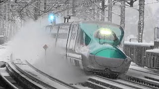 2024 冬の新幹線雪中高速通過と連結 E5系,E8系,N700Sなど Shinkansen bullet train in the snow video collection