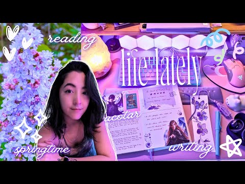 💐cozy springtime vlog ₊˚⊹♡ days in my life | puppy, reading acotar, writing, gaming, date night out~