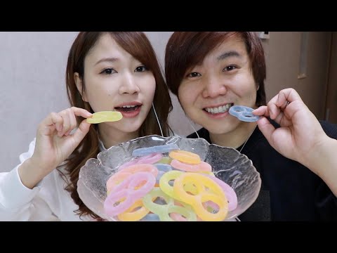 【ASMR】いい音すぎるグミッツェルを大食い！！