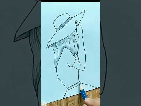 how to draw girl #art #drawing #reel #youtubeshorts #shorts #creativeart #girldrawing