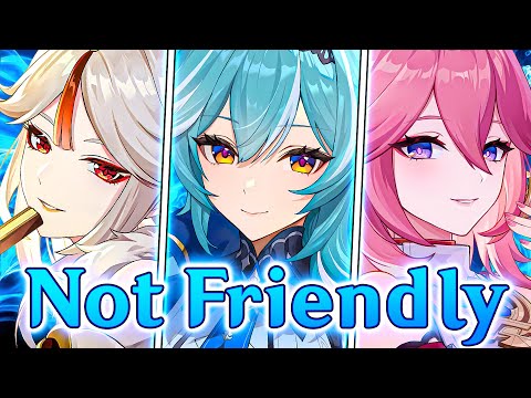 Voice lines that are NOT Friendly... In fact they Don't Get Along~ | Genshin Impact - Yae Miko, Eula