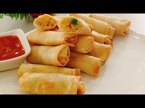 Saucy spring Roll recipe | Easy chicken spring roll recipe | homemade spring roll Patti |