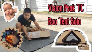 รีวิว vision peaks TC roo tent solo | กางนอนหน้าบ้านไปเลย ビジョンピークス #VISIONPEAKS #ビジョンピークス