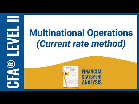 CFA® Level II FSA - Current rate method to translate functional currency to presentation currency