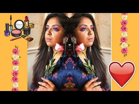 Indian Festival Holi Inspired Make Up Look | Huda beauty ,ABH ,NYX,FentyBeauty ,Ardell