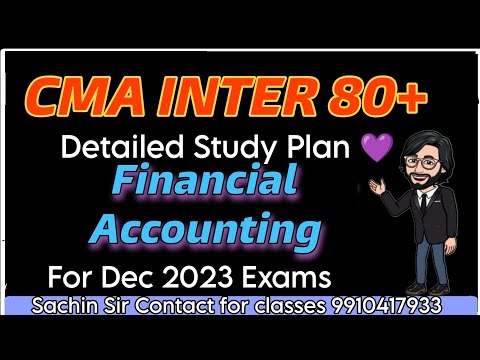 Best Financial Accounting study plan CMA inter syllabus 2022| The Commerce Coach