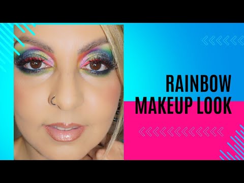 I did struggle With This Colorful Makeup- Tutorial