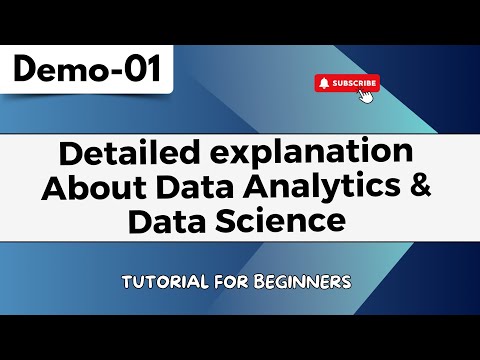 Data Analytics & Data Science Demo 01 | Detailed explanation About Data Analytics & Data Science