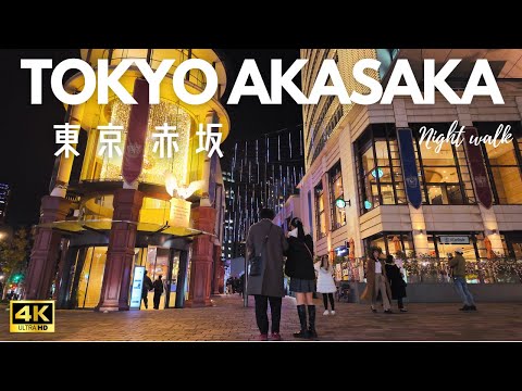 東京 赤坂 夜散歩 4K Tokyo Akasaka night walk