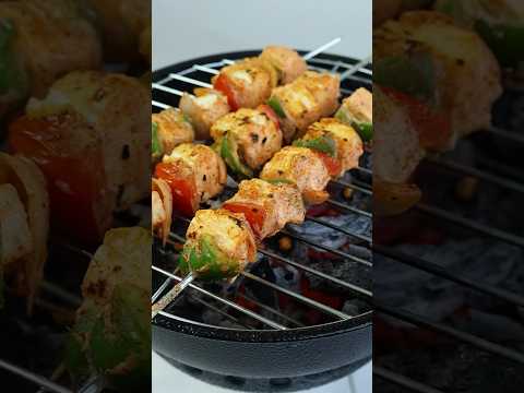 BBQ Paneer tikka 🍱🍢 #shorts #grillrecipes #paneer #asmr