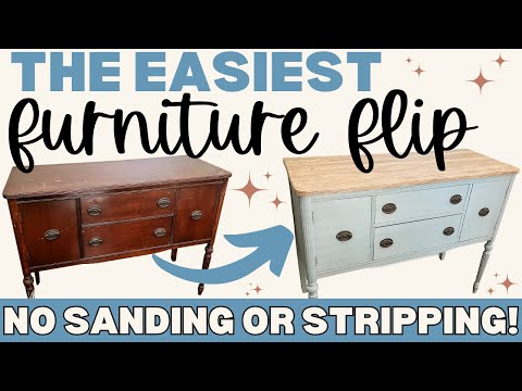 🤯 No Sanding!?! THIS is the EASIEST way to REFINISH furniture, cabinets, doors, counters! Budget DIY