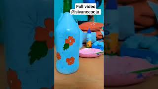 Simple flower bottle art || bottle painting #bottleart #diy  #homedecorideas