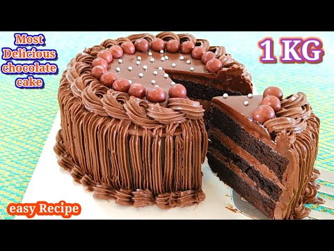 1KG Chocolate cake recipe | chocolate frosting recipe