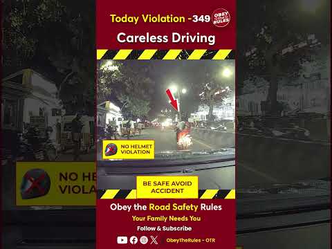 Today Violation 349 - Careless Driving #otr #roadsafety #chennaitrafficpolice