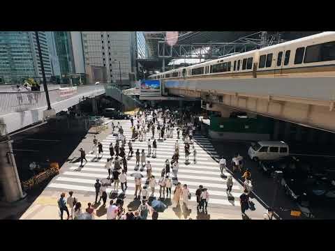 JR大阪駅前横断歩道のタイムラプス[4K]