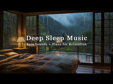 Deep Sleep Music | Fall Asleep Fast - Rain & Piano Music for Sleeping, Healing, Calming, Meditation