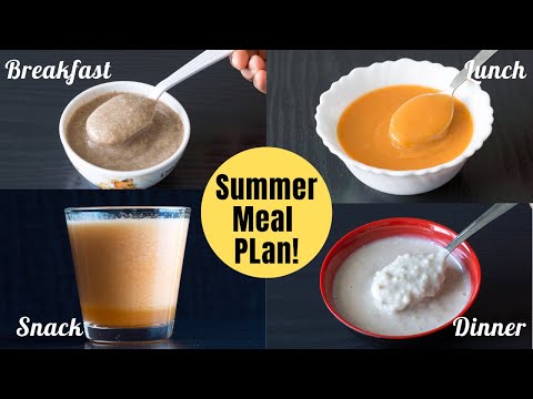 Summer Meal Plan for a Day | Baby Food for 8M+ | Breakfast, Lunc,h Snack & Dinner | Fusion Cooking