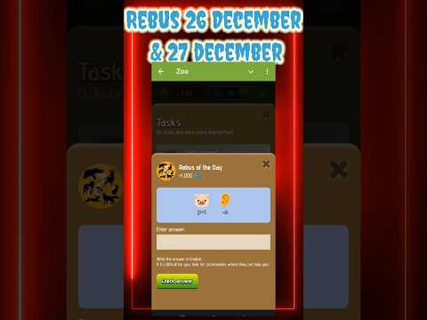 Rebus Of The Day Zoo 26 December | Zoo Rebus Of The Day | Rebus Of The Day Zoo Code