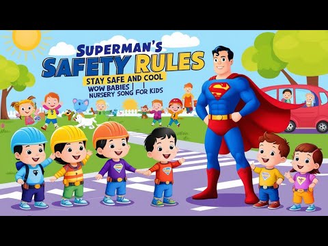 Superman’s Safety Rules|| Stay Safe and Cool||Wow Babies||Nursery Song For Kids||#kidssongs