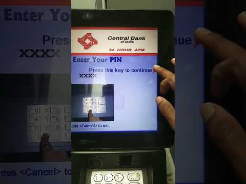 How to withdraw money in central bank of india atm machine