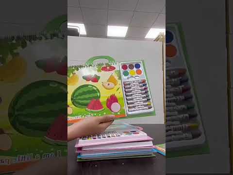 [Little B House] Kids Painting Book Kid Colouring Book Set Gouache Crayon Painting Doodle Book -ST61